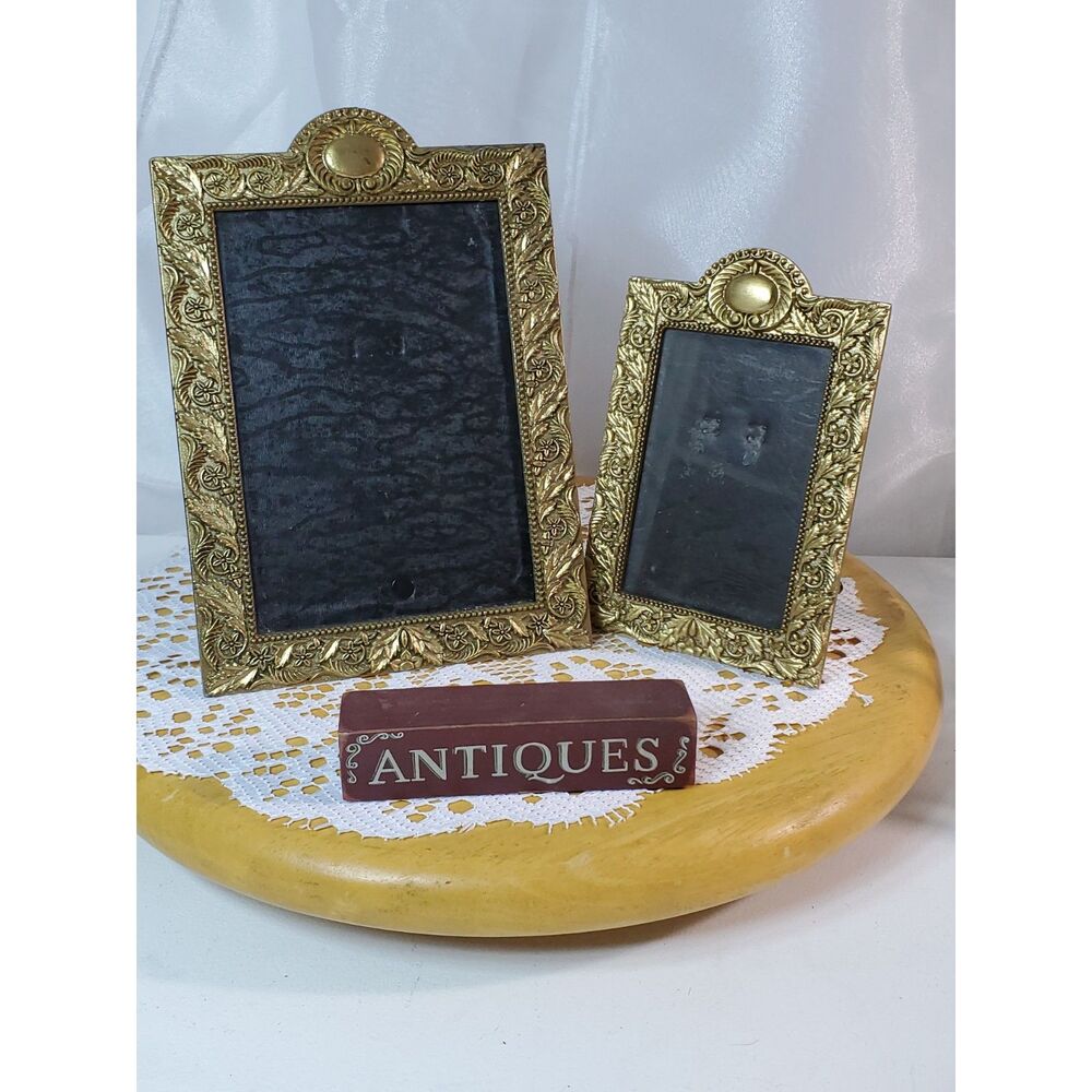 Vintage or Antique Style Ornate Gold Colored Picture Frames 2 in the set